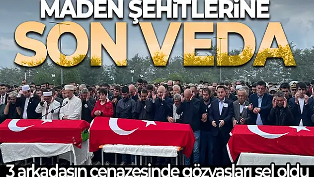Amasra'da 3 arkadaşın cenazesine yoğun katılım sağlandı