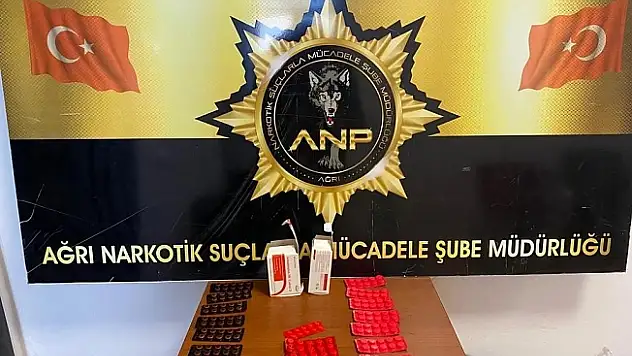 Ağrı'da 229 adet sentetik ecza ele geçirildi