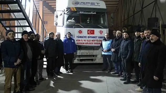 Ağrı'dan sekizinci yardım tırı deprem bölgesine gönderildi