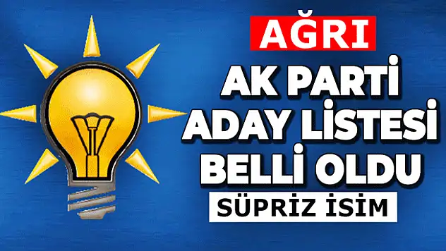 Ağrı'da AK Parti milletvekili aday listesi