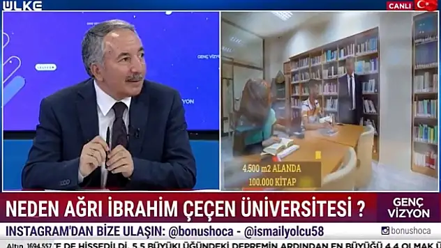 Prof. Dr. Karabulut, Ülke TV'de AİÇÜ'yü Anlattı