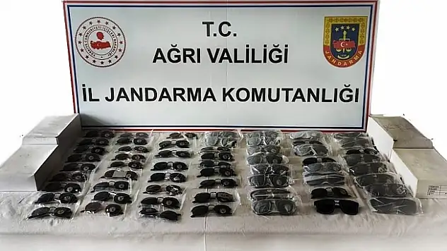 Ağrı'da 1 milyon 200 lira değerinde kaçak gözlük ele geçirildi