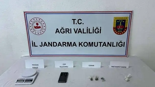 Ağrı'da 1 kişi uyuşturucudan yakalandı