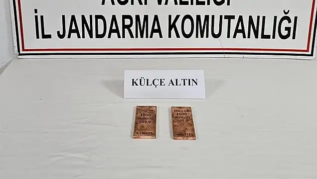 Ağrı'da 2 kilogram külçe altın ele geçirildi