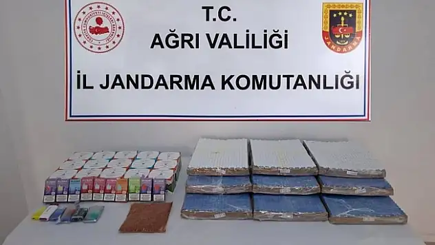Ağrı'da Jandarmadan Kaçakçılık Operasyonu: Binlerce İlaç, Elektronik Sigara ve Safran Ele Geçirildi