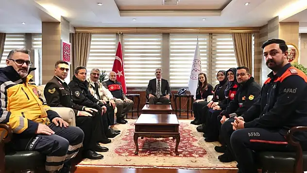 Ağrı Valisi Bozkurt, 112 Günü'nde Acil Çağrı Merkezi Heyetini Kabul Etti