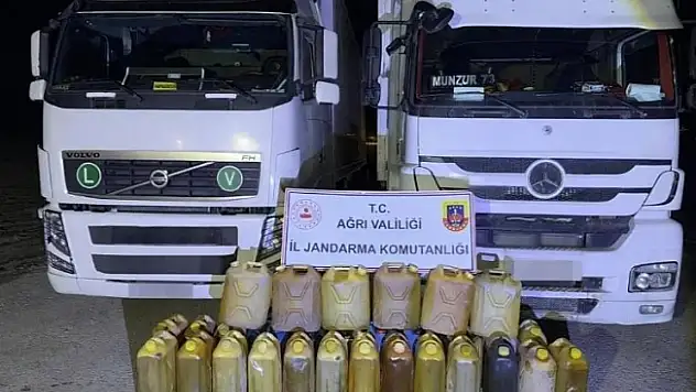 Ağrı'da 600 Litre Kaçak Akaryakıt Ele Geçirildi, 2 Gözaltı Alındı