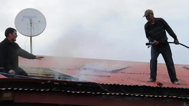Iğdır'da ev yangını