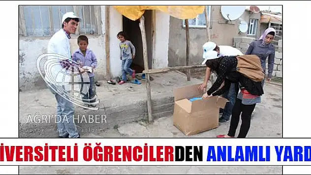 ÜNİVERSİTELİ ÖĞRENCİLERDEN ANLAMLI YARDIM