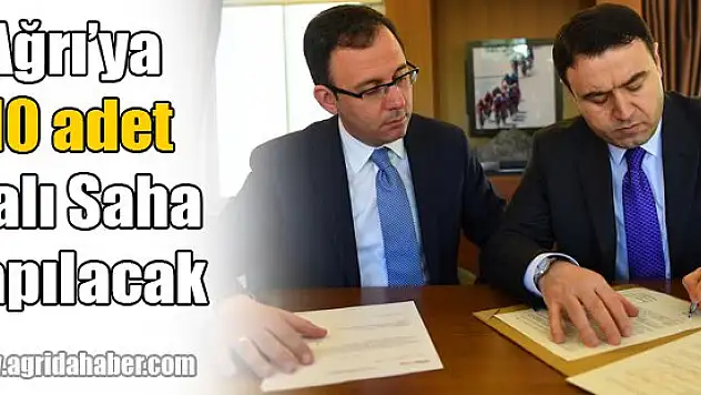 Ağrı'ya 10 adet halı saha yapılacak