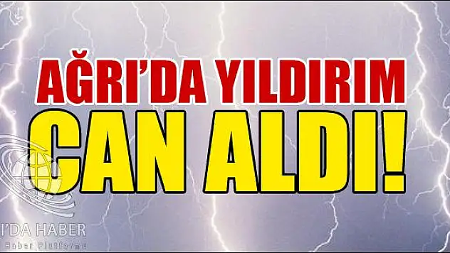 AĞRI DA YILDIRIM CAN ALDI