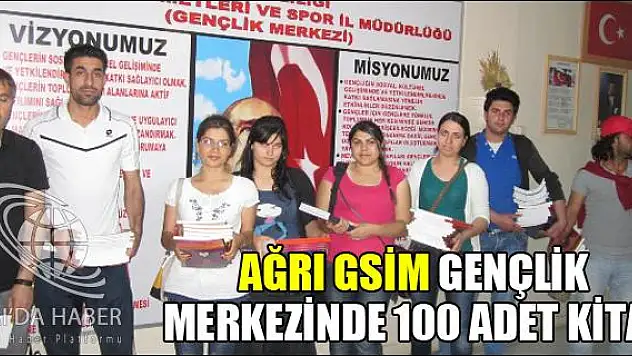 AĞRI GSİM GENÇLİK MERKEZİNDE 100 ADET KİTAP