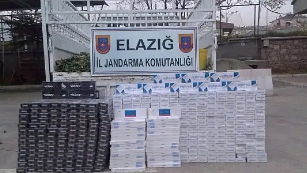 Elazığ'da 6 bin paket kaçak sigara ele geçirildi