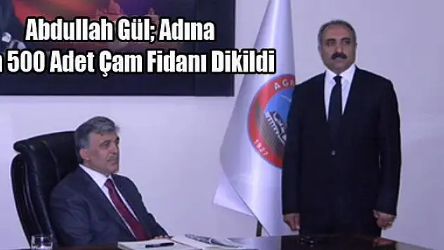 Ağrı belediyesi Cumhur Başkanı için 1500 adet Fidan Dikti