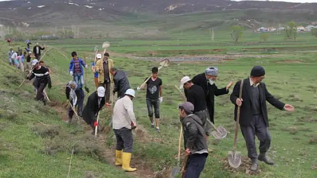 Beş kilometrelik arkı kürekle temizliyorlar