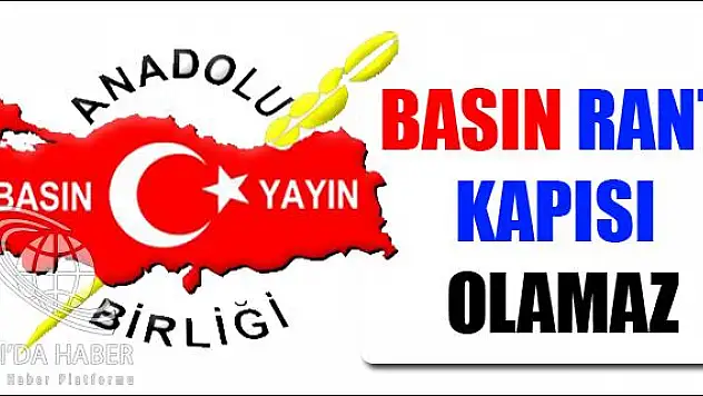 ANADOLU BASIN YAYIN BİRLİĞİ ŞUBE BAŞKANI ALİ RIZA AYDEMİR İN BASIN AÇIKlAMASI