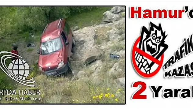 Ağrının Hamur ilçesinde trafik kazası 2 yaralı