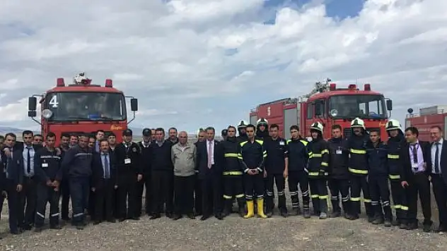 Iğdır Havalimanı'nda uçak yangını tatbikatı