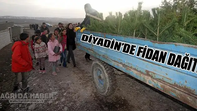 Diyadin'de fidan dağıtımı