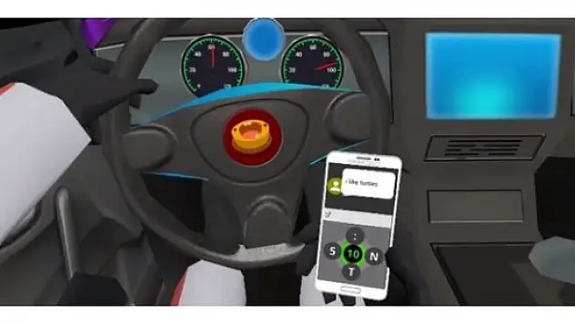 Araba Kullanırken Mesaj Atmanız Gereken Sanal Gerçeklik Oyunu: SMS Racing