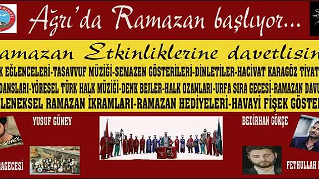 AĞRIDA RAMAZAN BAŞLIYOR