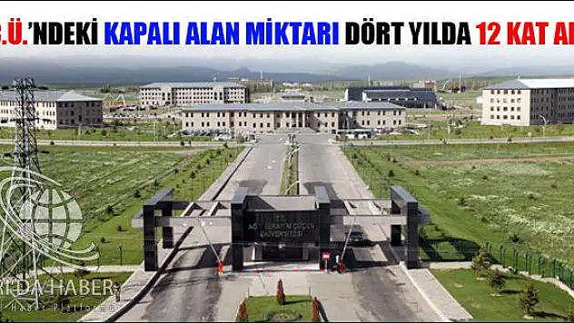 AĞRI İBRAHİM ÇEÇEN ÜNİVERSİTESİNDEKİ KAPALI ALAN MİKTARI DÖRT YILDA 12 KAT ARTTI