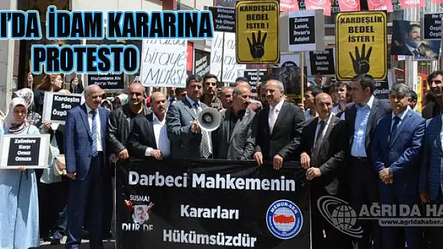 Memur-Sen Ağrı Şubesinden İdam Kararına Protesto