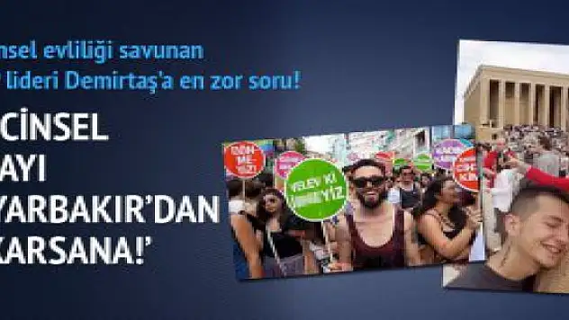 'Demirtaş, Eşcinsel Adayını Diyarbakır'dan Aday Göstersene!'