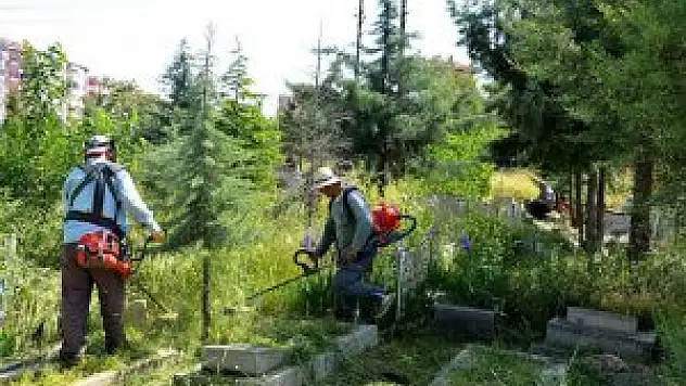 Malatya'da mezarlıklarda temizlik ve bakım çalışması