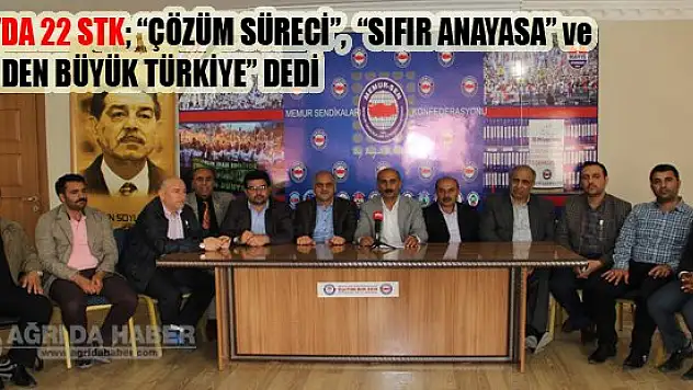 Ağrı'da 'Ortak Akıl Platformu'ndan Basın Açıklaması