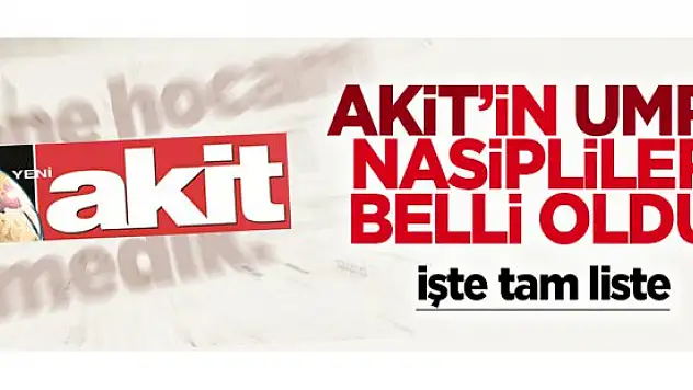 Akit'in Umre nasiplileri belli oldu