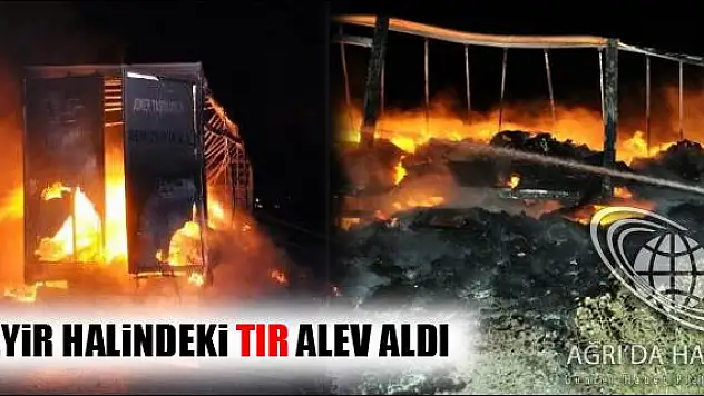 SEYİR HALİNDEKİ TIR ALEV ALDI