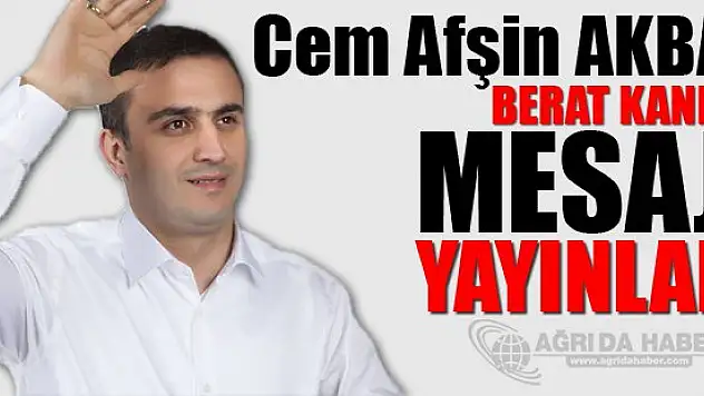 Cem Afşin AKBAY'ın Kandil Mesajı