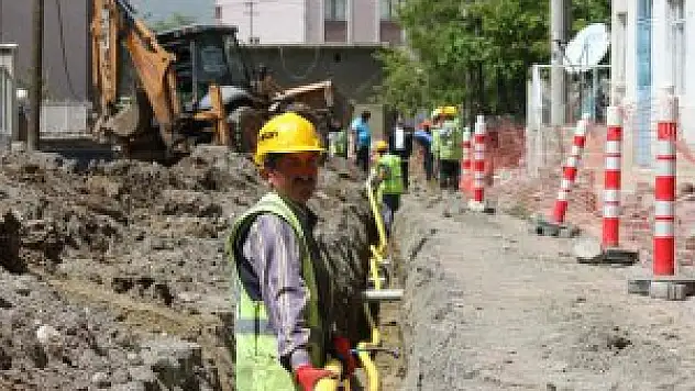 Aşkale'de doğalgaz çalışmaları
