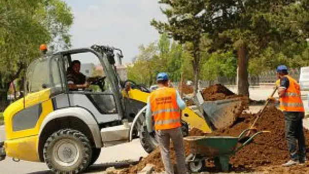 Erzurum'da yeşil alan çalışması
