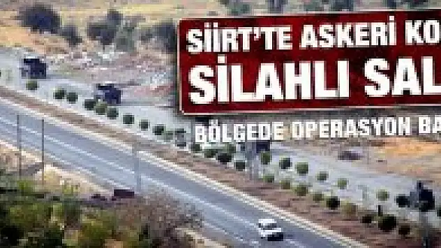 Siirt'te askeri konvoya taciz ateşi