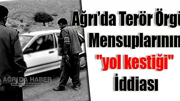 Terör örgütü mensuplarının 'yol kestiği'