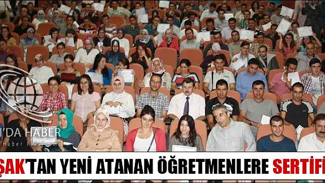 BAŞAK TAN YENİ ATANAN ÖĞRETMENLERE SERTİFİKA