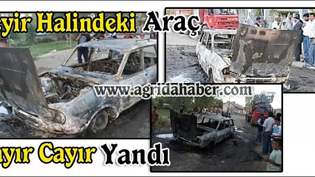 Seyir Halinde Alev Alan Araç Kül Oldu