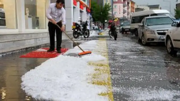 Ardahan'da dolu yağışı