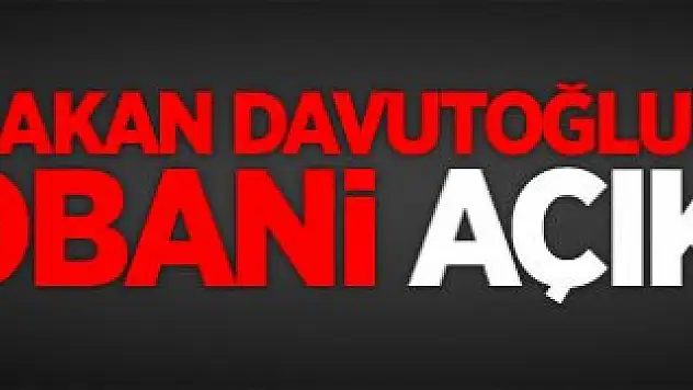 Başbakandan Flaş Kobani Açıklaması