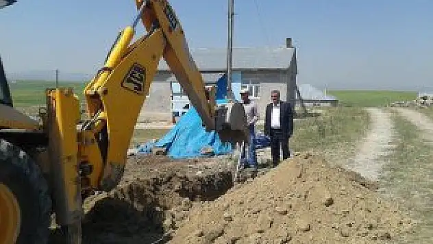 Erentepe beldesinde kanalizasyon çalışması