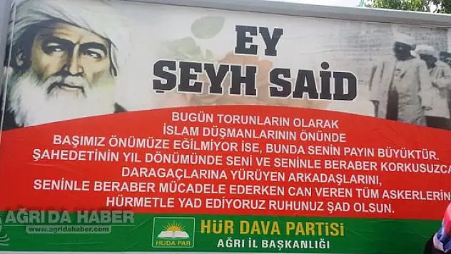 Şeyh Said ve Arkadaşlarını Şehadetleri Ağrı'da Anıldı
