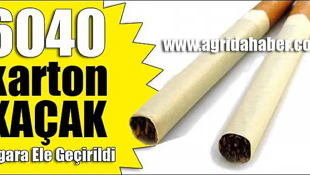 6040 KARTON KAÇAK SİGARA ELE GEÇİRİLDİ