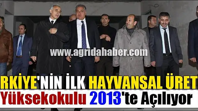 TÜRKİYE NİN İLK HAYVANSAL ÜRETİM YÜKSEKOKULU 2013TE AÇILIYOR