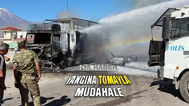 Alev Alan Pamuk Yüklü Tır'a Toma Müdahale Etti