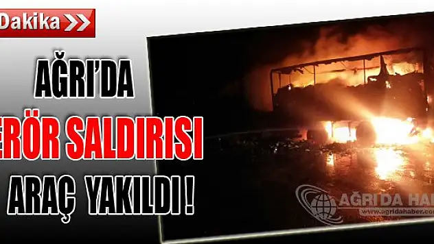 Flaş ! Terör Örgütü Yol keserek 3 Araç Yaktı