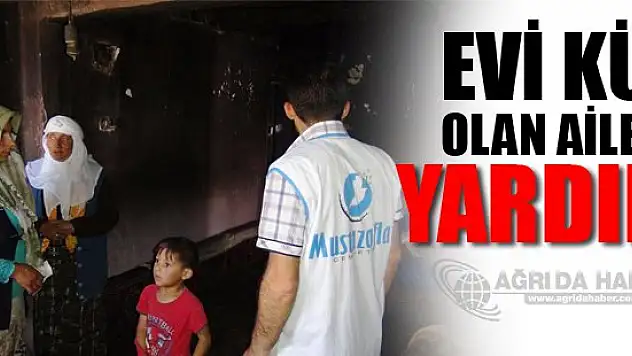 Evi Kül Olan Aileye Muztazaflar'dan Yardım