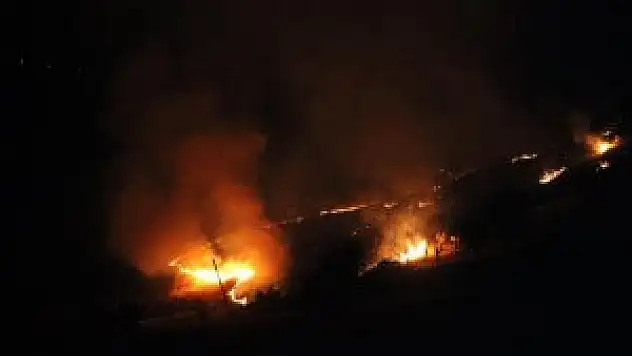 Elazığ'da örtü ve bahçe yangını