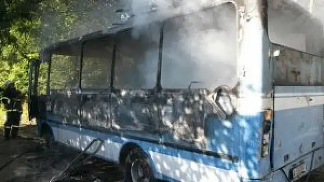 Malatya'da midibüs yangını
